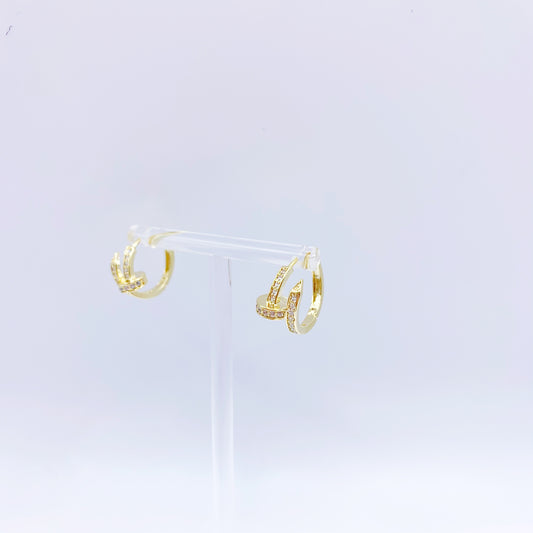 Golden knot Hoop Earrings