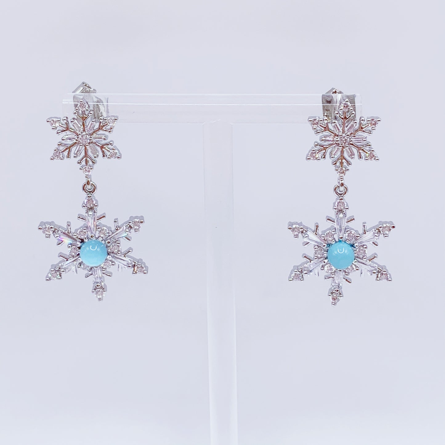 Double Snow Flake Earrings