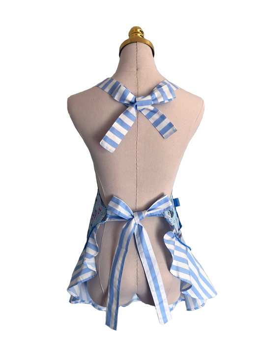 Cute Stripe French Cooking Apron, Apron - www.thestoneflower.com