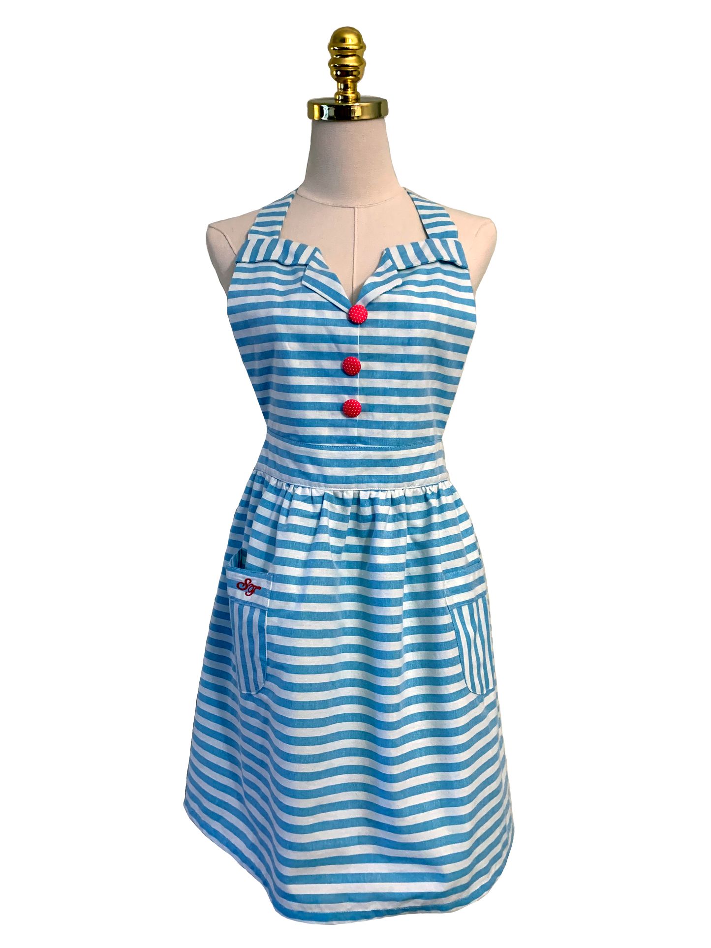 Three button down Sassy Apron, Apron - www.thestoneflower.com