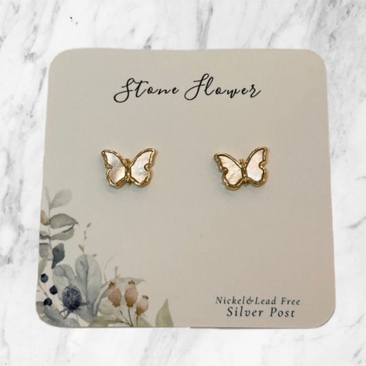 Pearl Butterfly Earrings