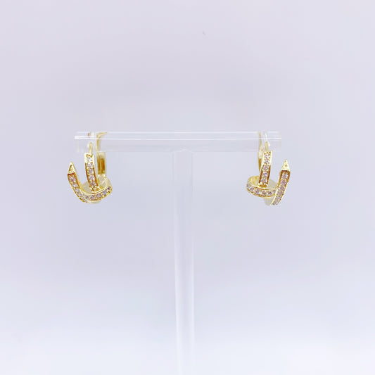 Golden knot Hoop Earrings
