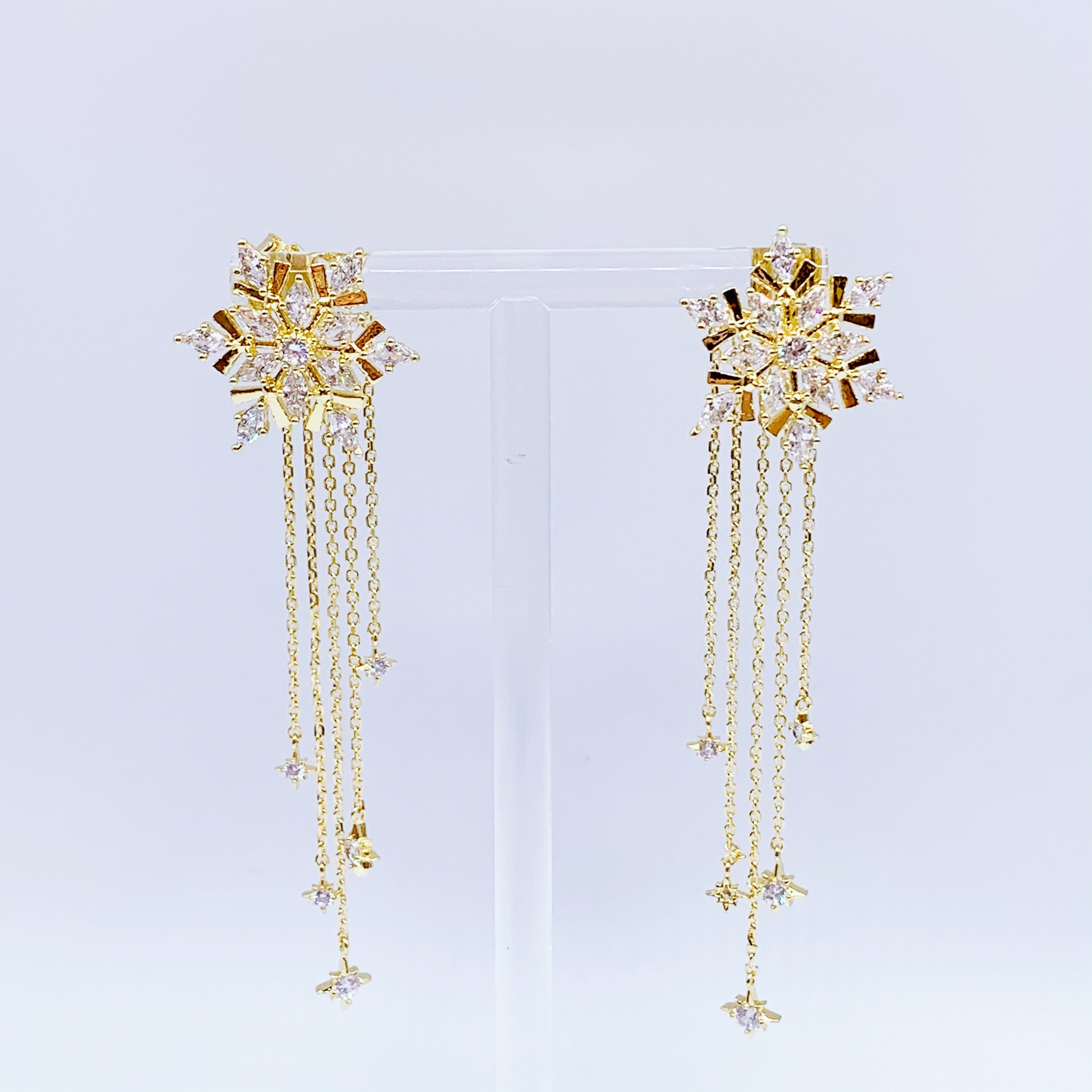 Dangler Gold 22kt Sui Dhaga Earring – Welcome to Rani Alankar